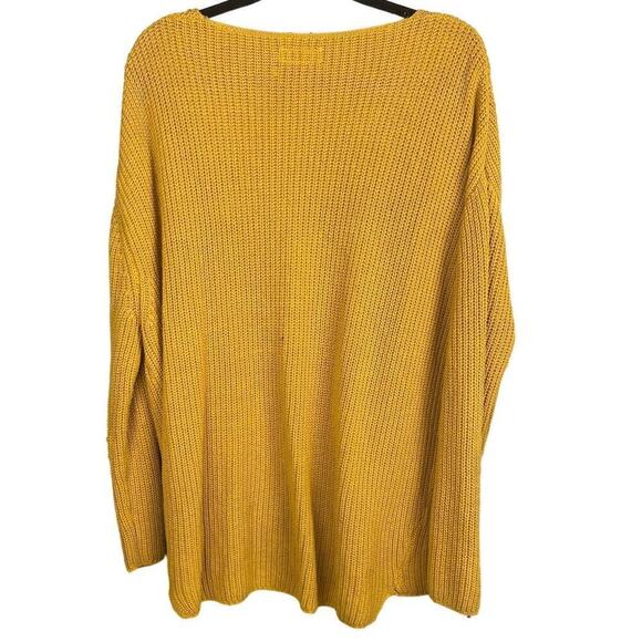 Urban Outfitters Mustard Yellow Knit Off Shoulder Sweater Size S - Picture 5 of 5
